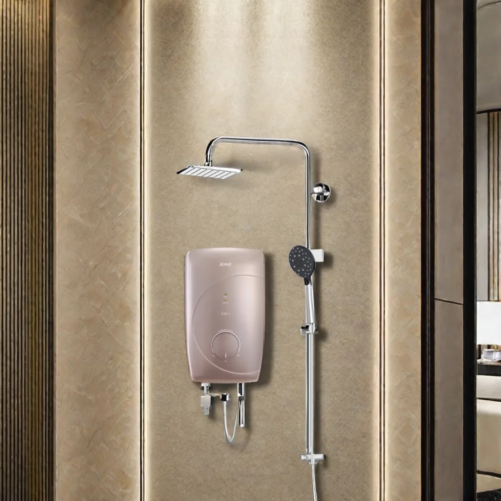 2024 Hot Selling Instant Water Heater CX9i 3.5KW in Champagne Color come with Rain Shower For Hot Water Shower