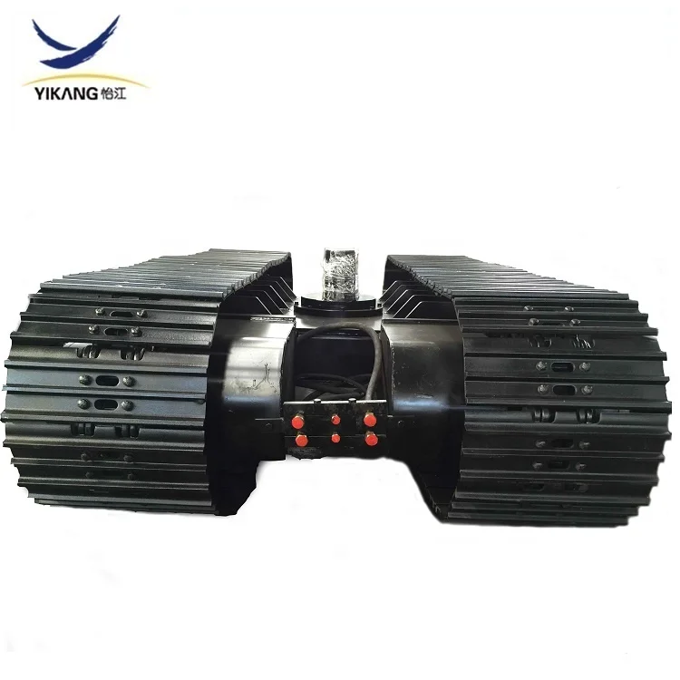 Hot sale steel crawler undercarriage with slewing bearing 0.5-150 tons for hydraulic drilling rig excavator dozer loader machine