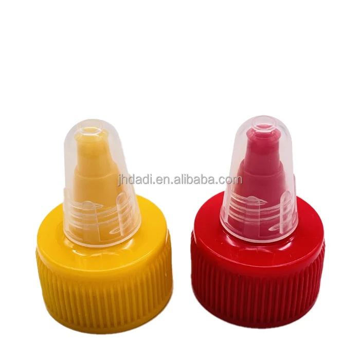 Wholesales 20mm 24mm 28mm Plastic Twist Top Caps Long Nozzle Squeeze Bottle Cap