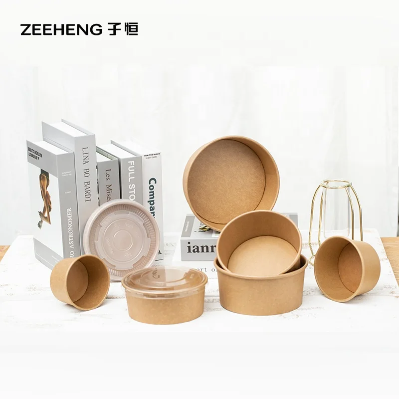 Disposable takeaway soup packaging cardboard bowl paper ice cream cup supplier