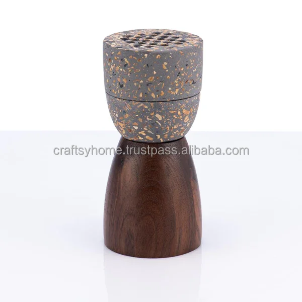 Arabic Handmade Wood Resin Incense Burner Middle East Luxury Oud Bakhoor Wood Incense Mubkhar Burner  from India by Craftsy Home