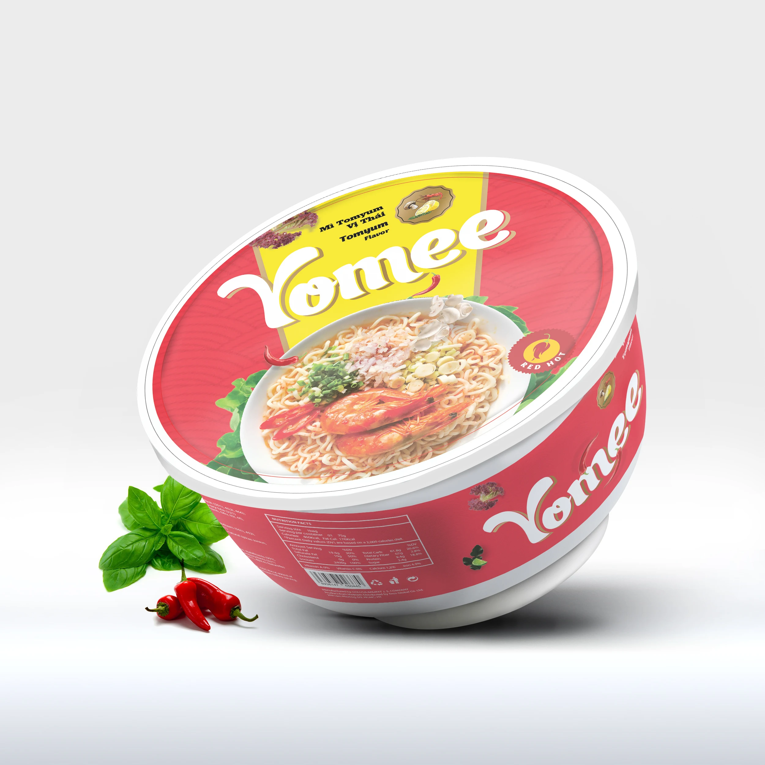 Yomee Bowl Tomyum Flavour Noodles, Deliciously Aromatic From Vietnam - High-quality Instant Noodles, Reasonably Priced