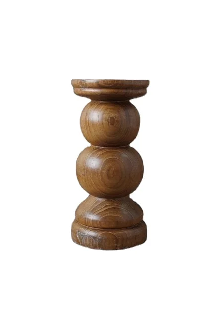 2022 home decor solid wooden Teak Candle Holder Decor Home & Hotel decoration house
