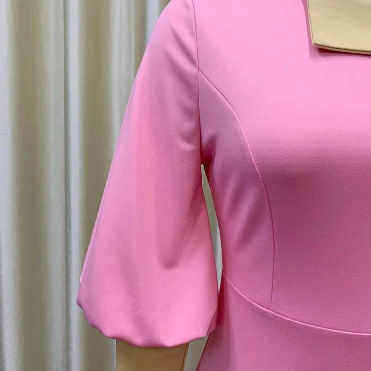 Barato Vestido De Mujer Moroccan Cheap Classy Women Puff Sleeve Korean Dresses New Fashion Lady Office Dress