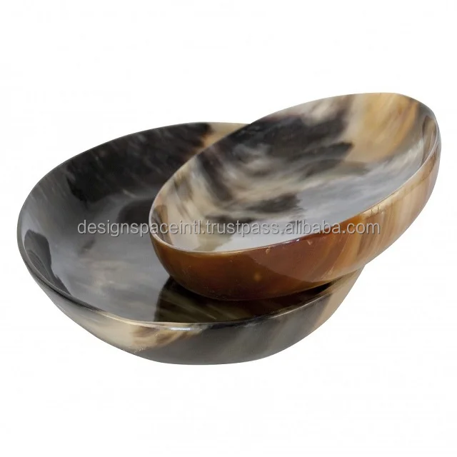 Splendid Solid Natural Horn Serving Plate with reasonable price