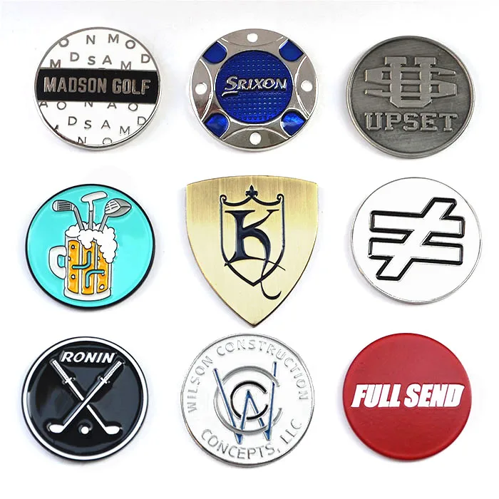 Custom Golf Hat Clip And Money Clip With Ball Markerk Factory Customize Golf Ball Marker Soft Enamel With Magnet