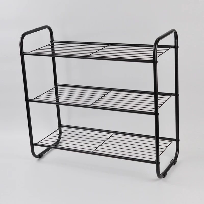 3 Tiers Metal Wire Entrance Shoes Storage Rack