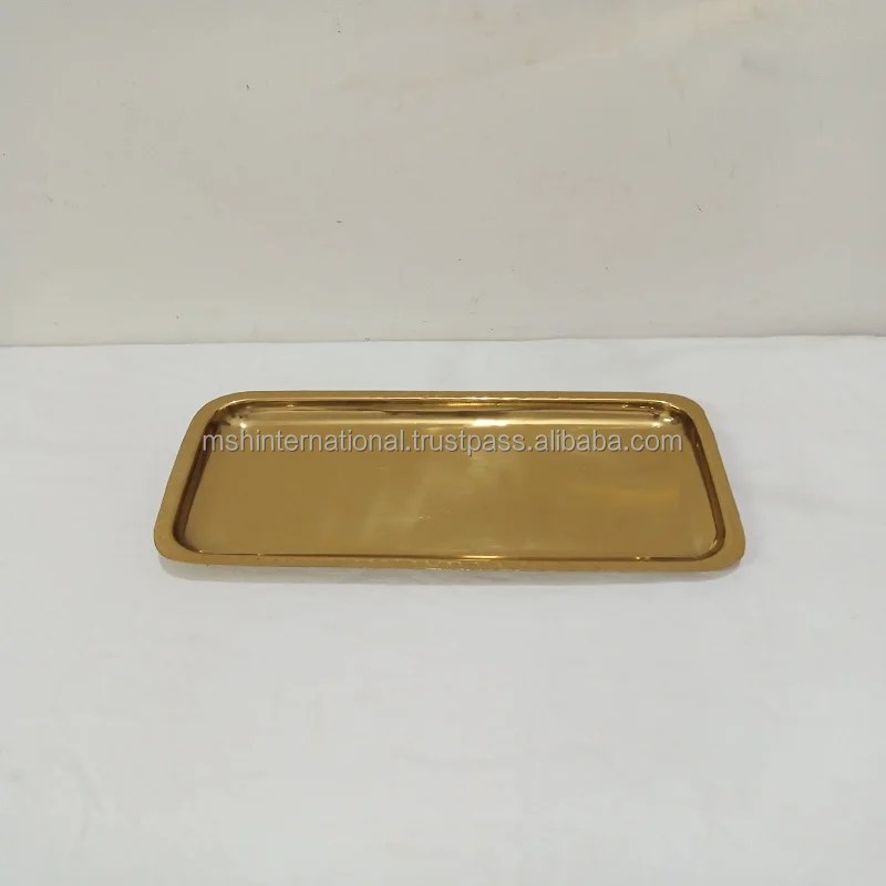  Нержавеющая сталь золотые длинные фуд сервировочный поднос для дома и кухни Restaurent usege еды
