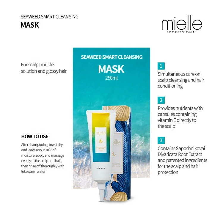 High quality Smart Hair Care Shampoo and Treatment Made in Korea Authentic Seaweed Smart Cleansing Shampoo and Treatment