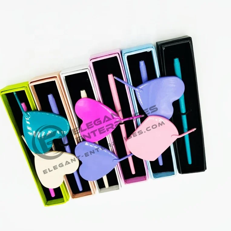 Heart shape mirror handle for Eyelash Extension mirror Wholesale/stainless steel Mirror with custom brand name