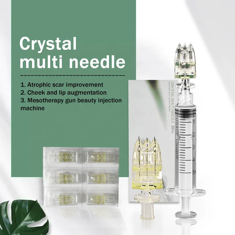 Deenora disposable crystal meso multi needles syringe injector 5 / 9 pins