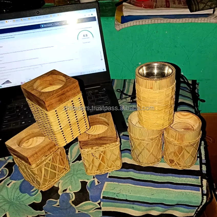new desgein Best Wicker Rattan & Wooden Incense Bakhoor burner holder for arabic gifts with custom logo size shape
