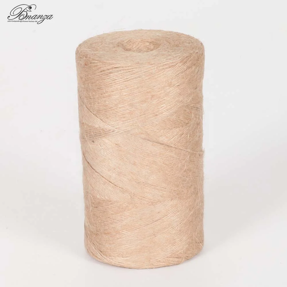 Light Count CRT Quality Jute Yarn of 8 Lbs and 1 Ply for Fancy Jute Craft Items & Weaving Purpose