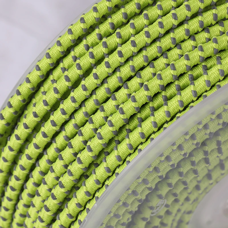 Reflective Fabrics Polyester Shoelaces No Tie Shoe Fashionable 3mm 7mm  Diameter Custom rope