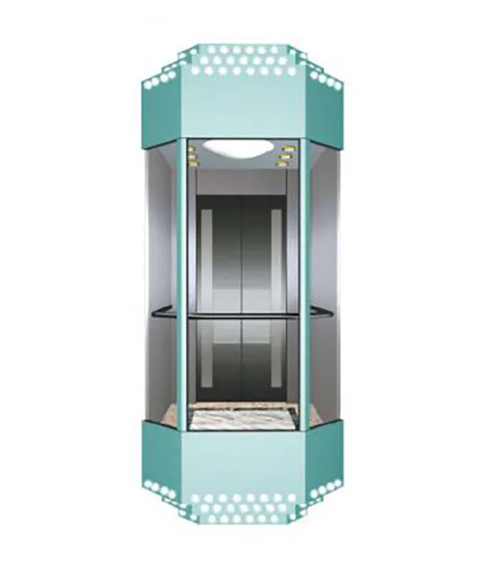 MSDS капсула 630 кг 9 остановок стеклянный обзорный Панорамный Лифт