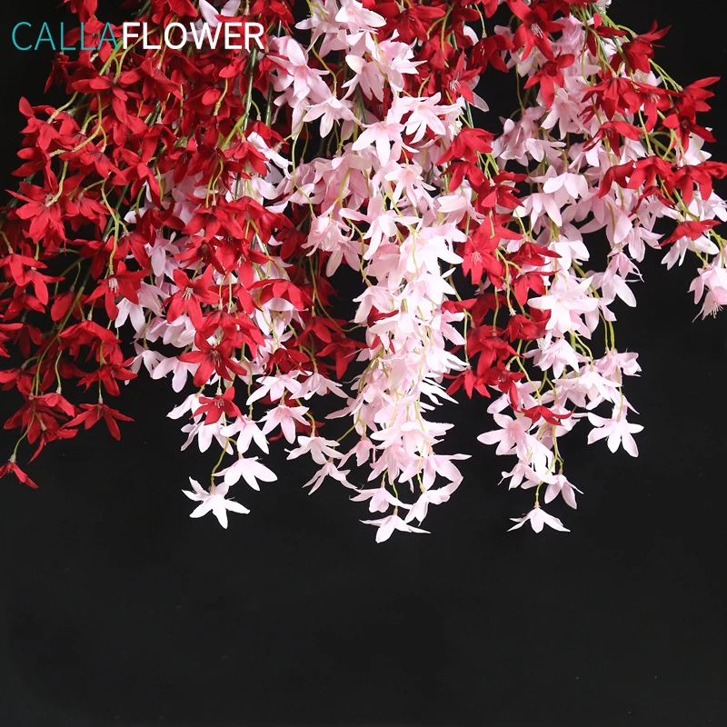 MW06732 Hot Sale Artificial Flower White Fabric Dancing Orchid For Bridal Bouquet