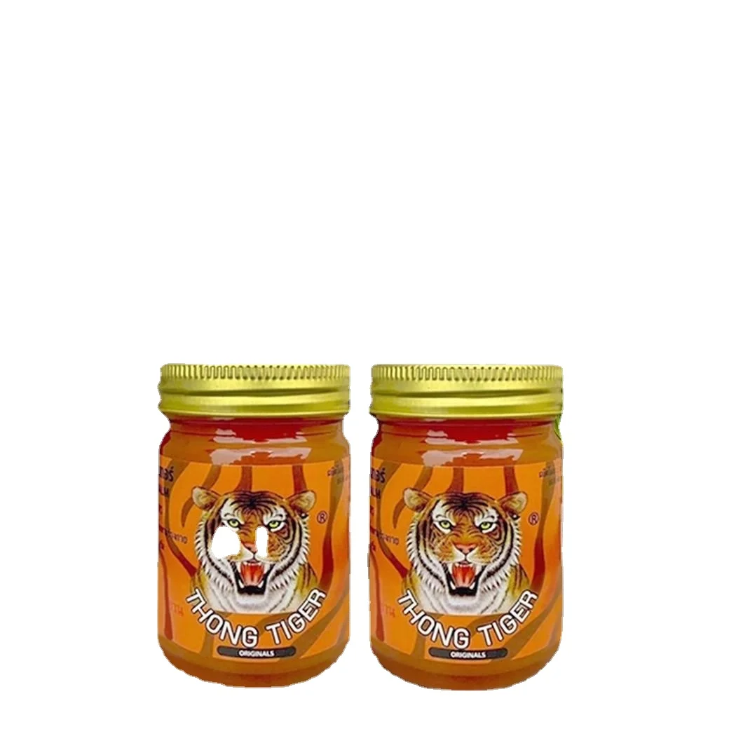 Thong Tiger 50g 100% Thailand Herbal Ointment Oil Refresh Brain Tiger Oil Relieve Itching Pain Relieving cream