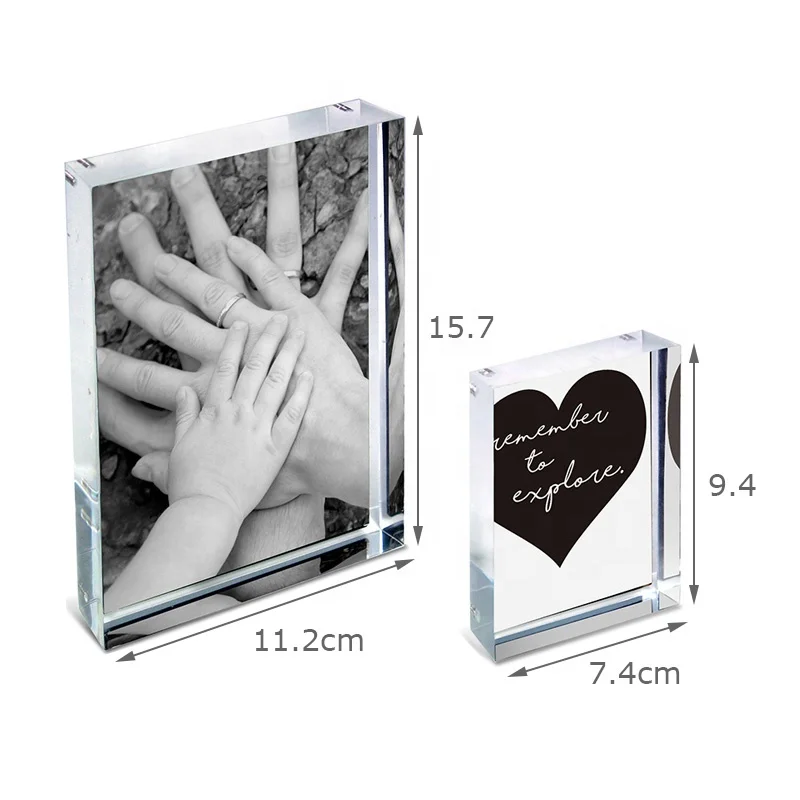 Акриловая магнитная фоторамка с металлической панелью для современного украшения