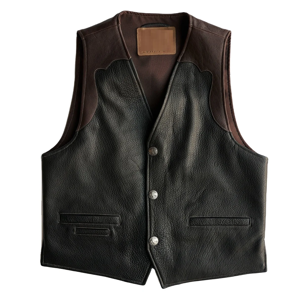 Genuine Leather Vest For Online Sale 2024 Best Design Leather Wear Men Vest Made In High Quality