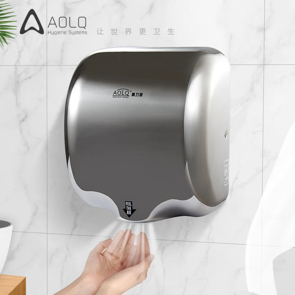 High Speed Stainless Steel Hand Dryer Wall Mounted Commercial Bathroom Dryer Automatic Sensor Electric Hand Dryer