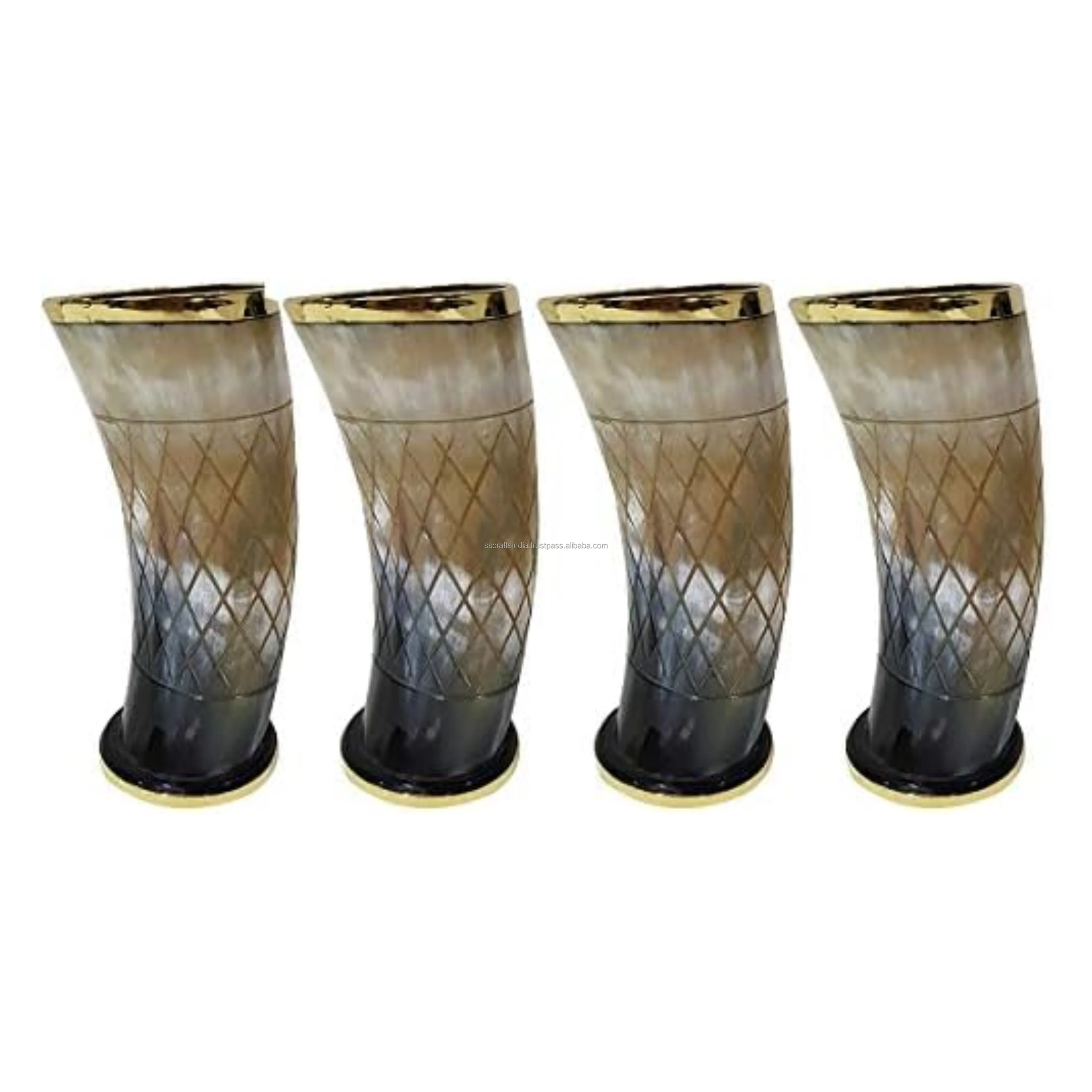 Unique design buffalo horn glass New Drinking horn beer mug Viking tankard and buffalo horn glass at cheap price From India
