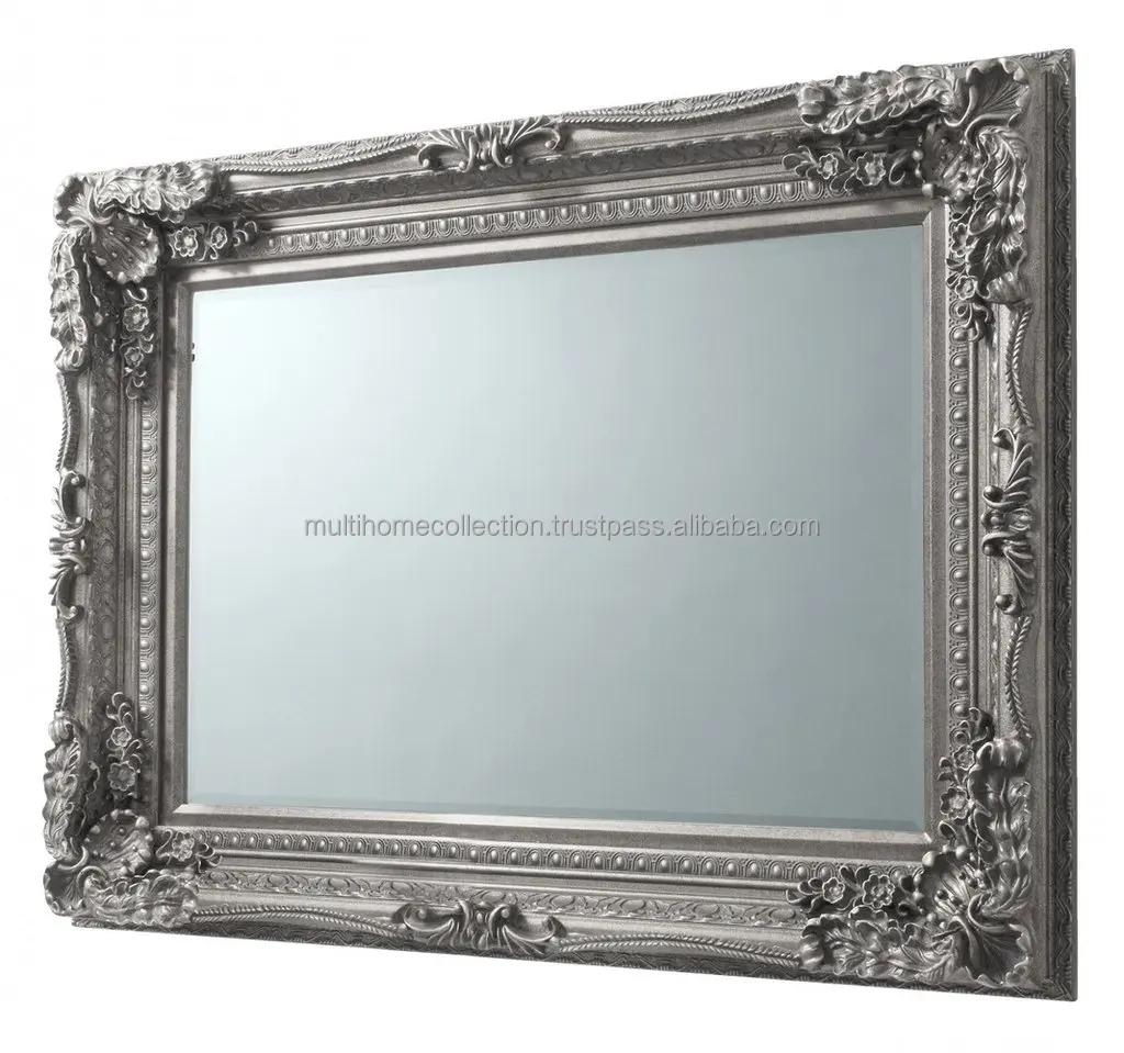 Large Frame Design Metal Wall Mirror Indoor Home Decor Living Room Wall Decor Painted Finishing Design Wall Mirror
