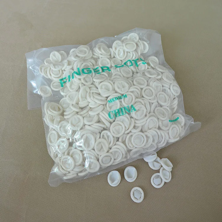 High Quality Great Protection White Color Finger Cots Latex Anti-slip Free Finger Cots