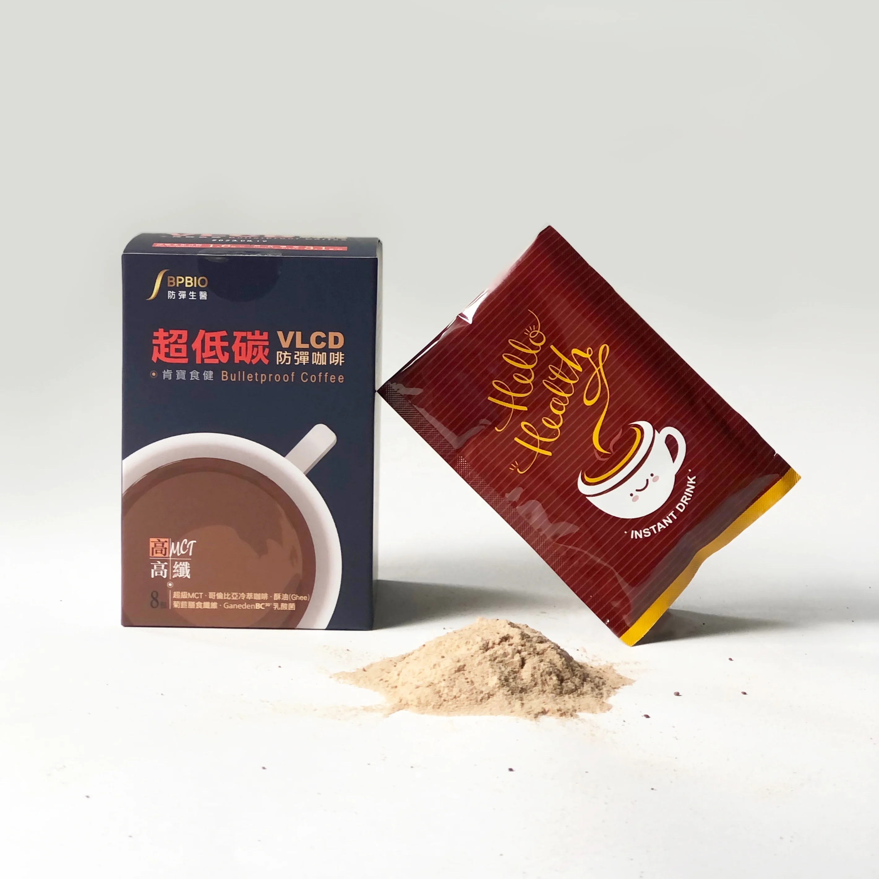 Slimming Premix 8 Sachets Chinese Weight Loss Coffee VLCD Low Carb Keto Diet Instant Good quality Oil MCT Ghee Coconut Butter