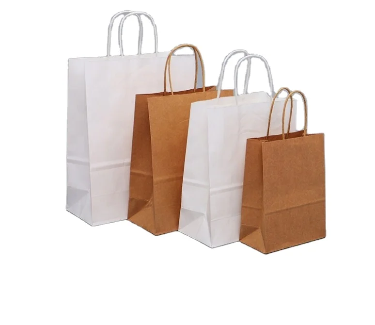 Global Economic Outdoor Grocery Bags With Logo Wholesale Kraft Paper With Handles In Vietnam Trending 2024