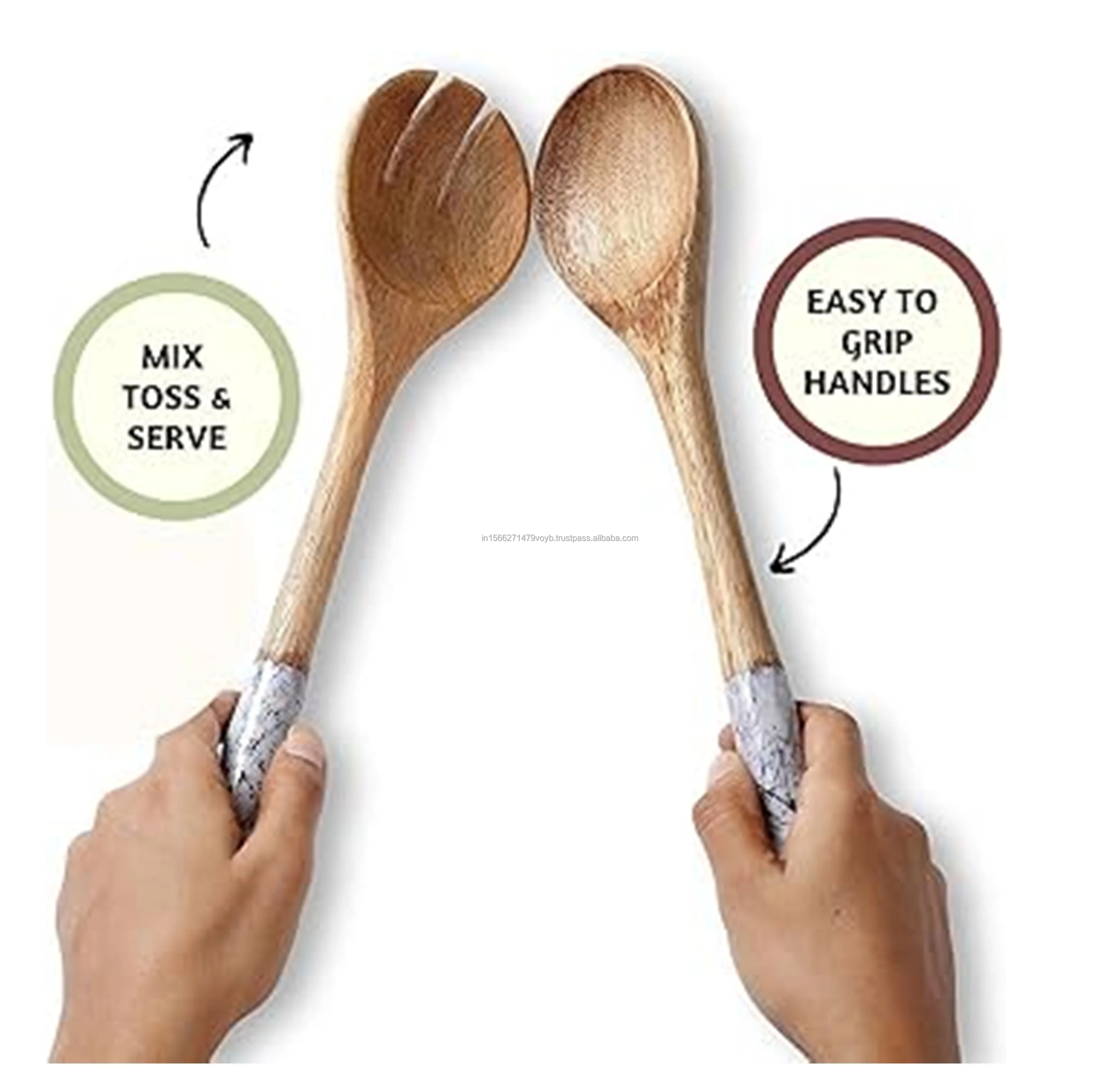Brown Buy online Human Cartoon Shape Blue Spatula & Basting Brush  Premium Wood Kitchen Utensil Set Handmade Spoon Made In India