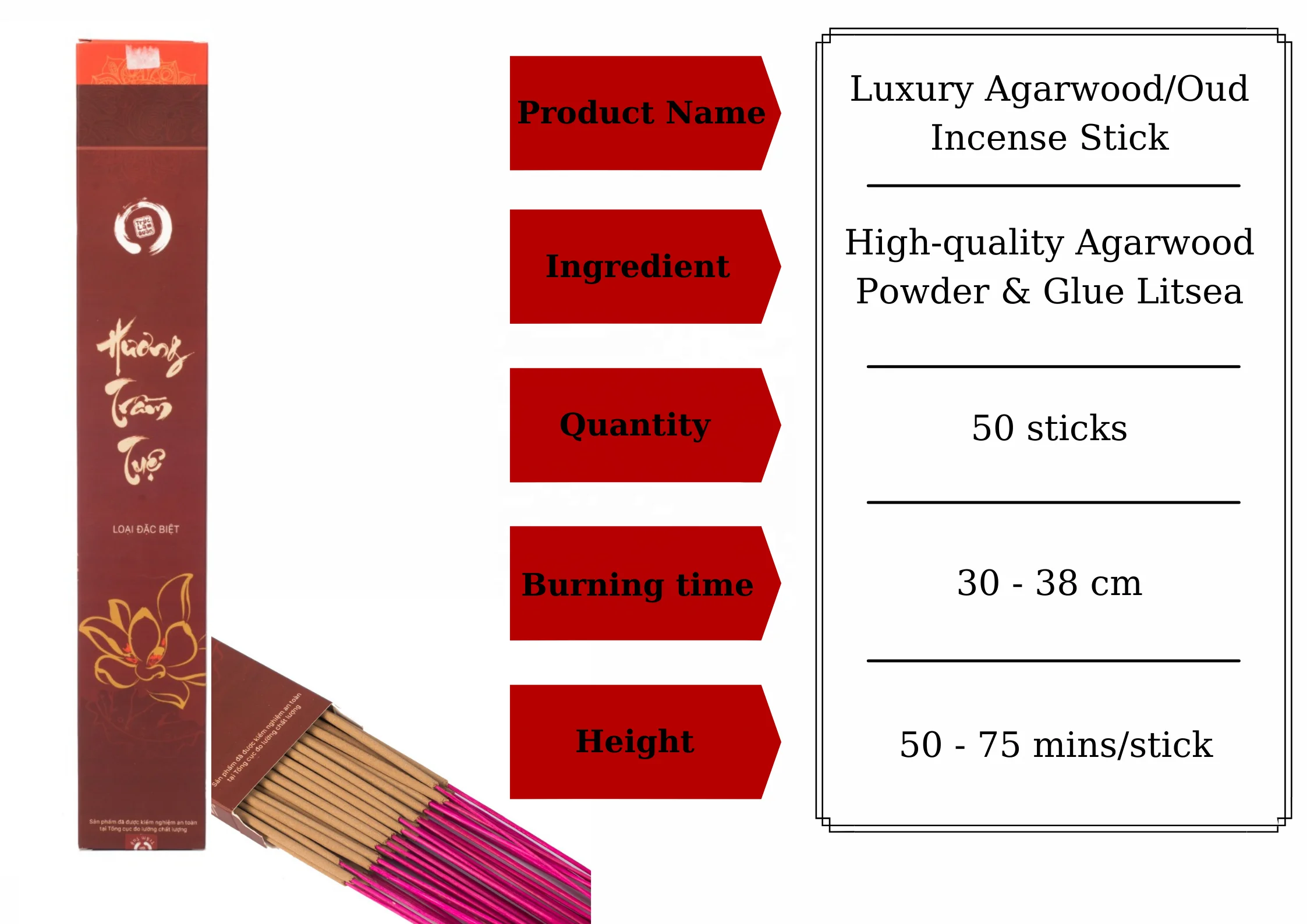 Cheap Wholesale High-quality Agarwood Bamboo Incense Stick for Asian Worship, Raw material Oudy Chips