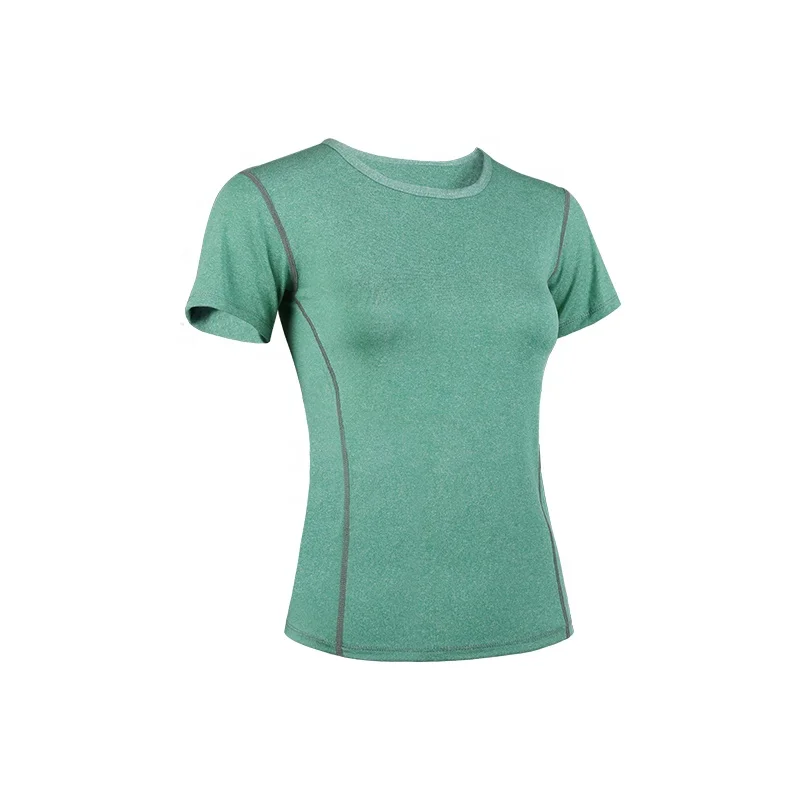 Breathable gym t shirt women round neck slim yoga wear women gym shirts T Shirt gym women  Customize Logo And Color Fitness Appa