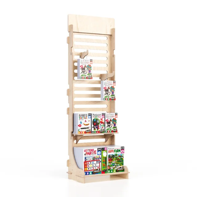 Display Shelf Customized Design Adjustable Shelves Interlocking Wooden Wall Flooring Display for Shops
