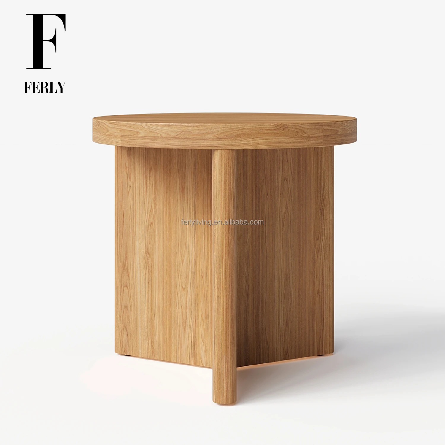 FERLY New Arrival Luxury Teak Wood Outdoor Furniture Teak Wood Coffee Table Round Side Table For Garden
