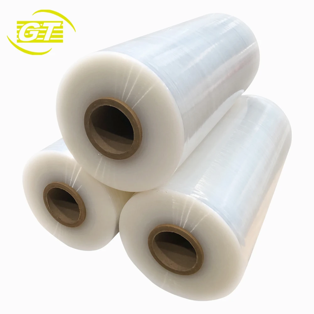 High Quality Clear Color Self Adhesive Hand Use Industrial PE Stretch Packaging Film Shrink Wrap Film for Plastic Pallet