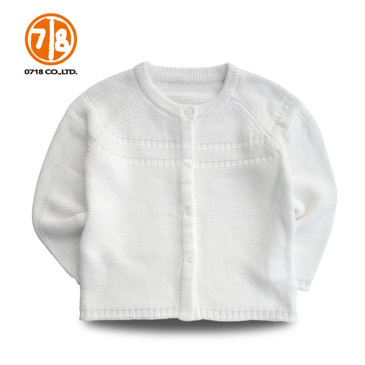 Premium Material Custom Knits Kids Sweater Long Sleeve Coat