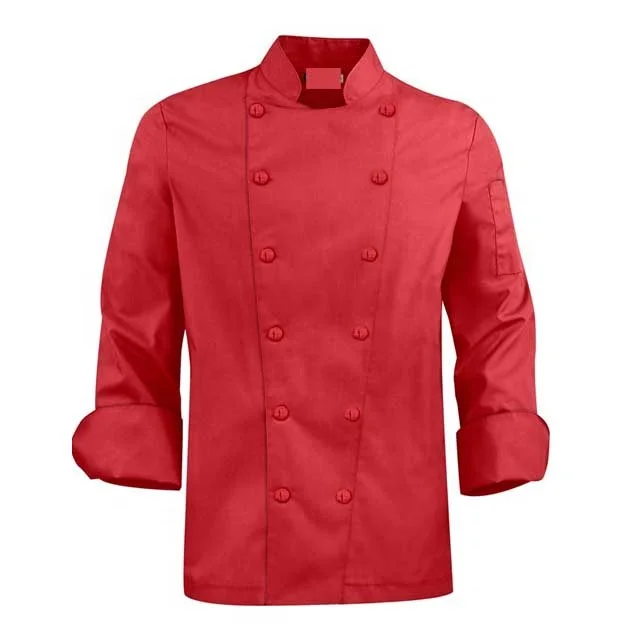 
Traditional Fit Chef Coat Knotted Cloth Buttons 100% Cotton Made 
