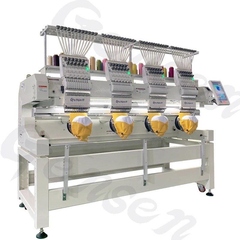 Factory wholesale cheap price industrial 4 heads embroidery cap machine computerized 12 15 needles for tajima model