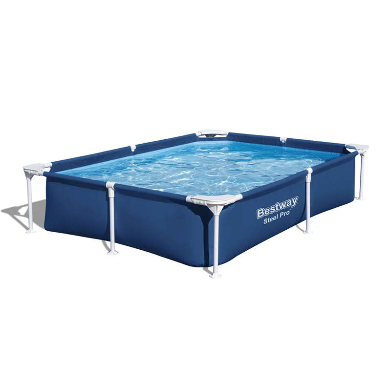 Bestway сталь Pro 56401 Piscina синий прямоугольный наземный бассейн сад ПВХ