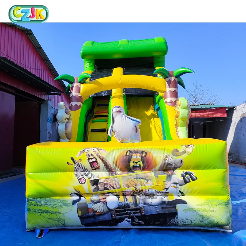 Cheap Giant Waterslide Commercial Lion King Inflatable Water Slide Pool