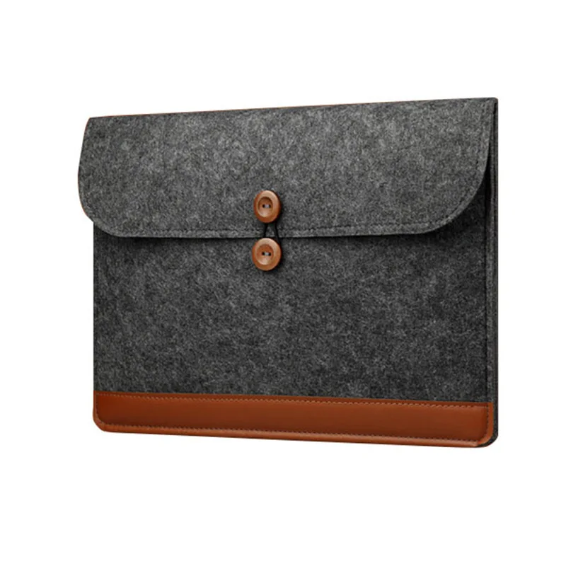 custom PU Leather Envelope Bag Concise Style Felt document envelope Brief Case laptop Bag