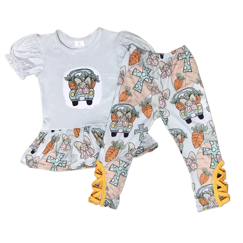 Hot Sale Custom Children Infant Toddler Boutique Clothing Baby Girls Outfits for Kids