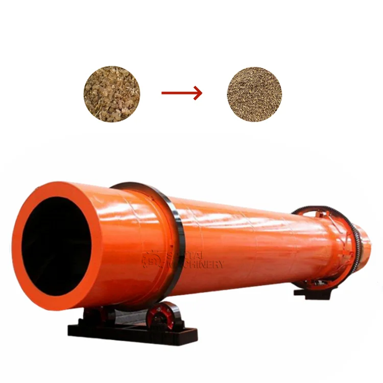 Mineral Powder Rotary Dryer Drum Drying Industrial Clay Sludge Single Rotary Drum Dryer