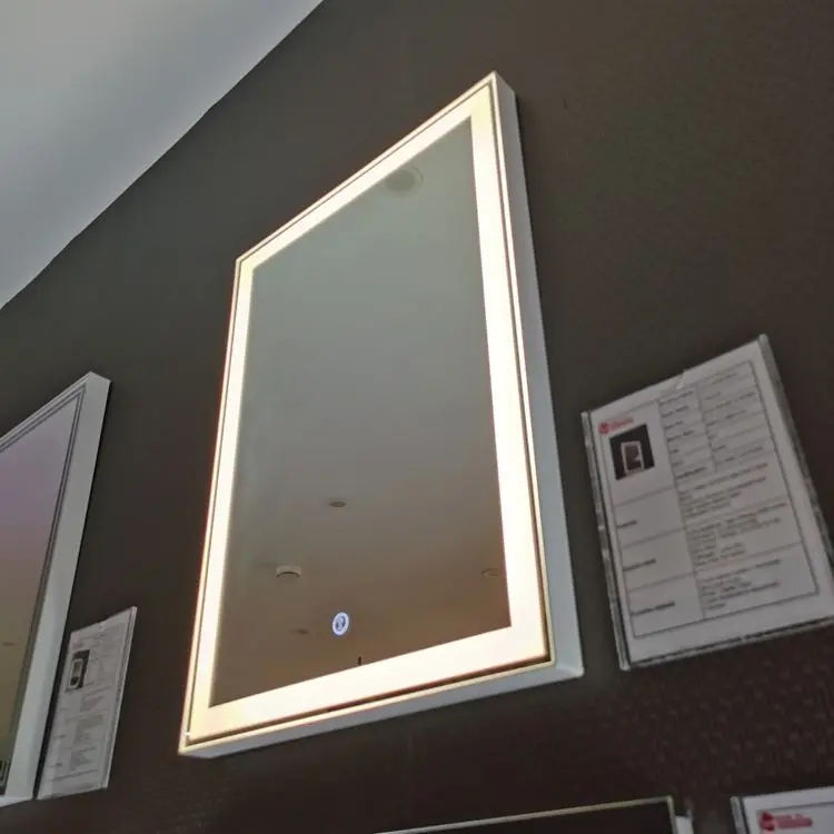 Factory Customized bathroom led mirror hotel light CCT 3000k 4000k 6000k 24*36/36*36 inch Smart Spiege wall touch mirrors