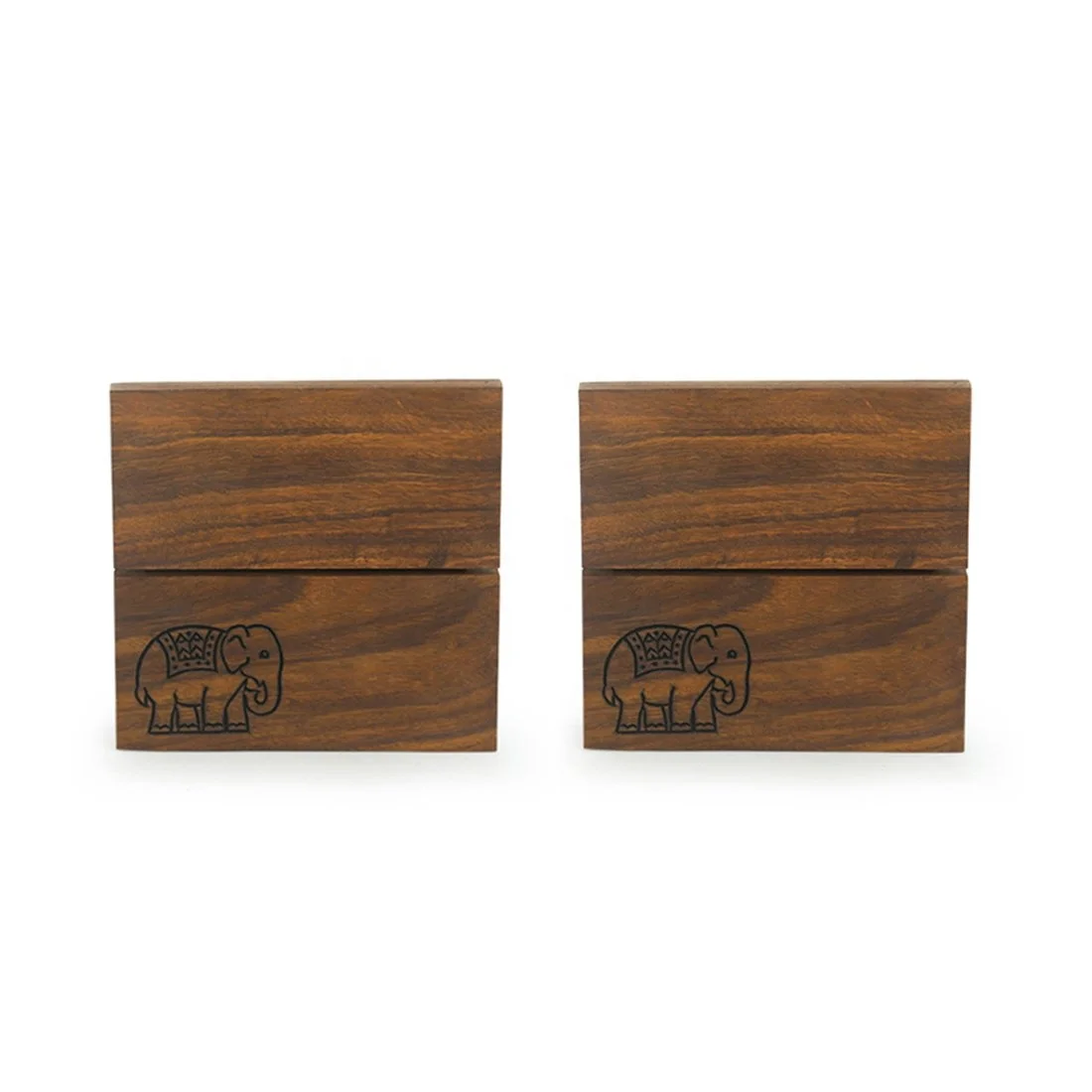 
Дизайнерские квадратные деревянные подставки для стола с ручной печатью, дизайнерские подставки ручной работы с окрашенной и полированной отделкой 