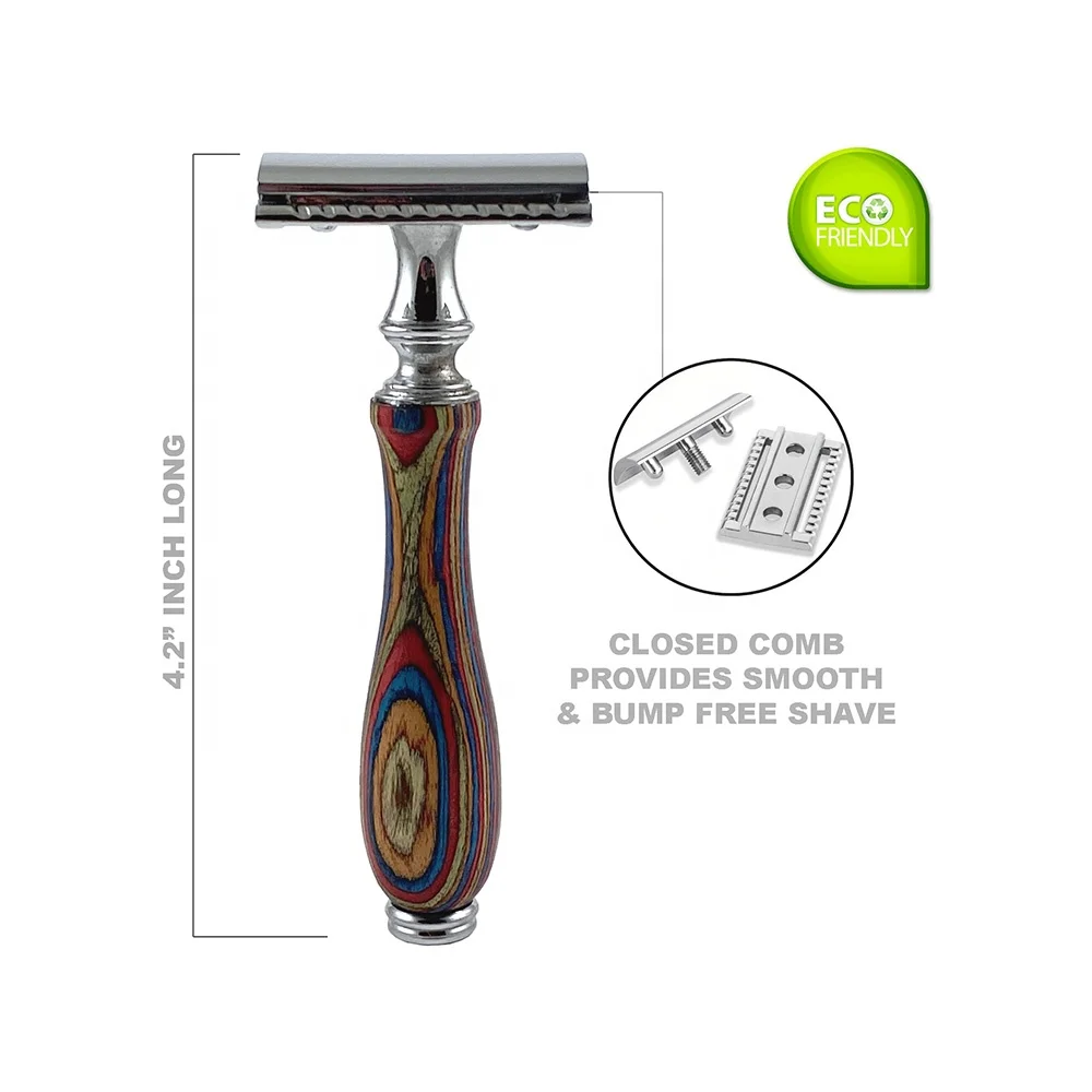 EXTRA HEAVY DUTY Multi colour Mens Double Edge Adjustable New Classic Shaving Safety Razor
