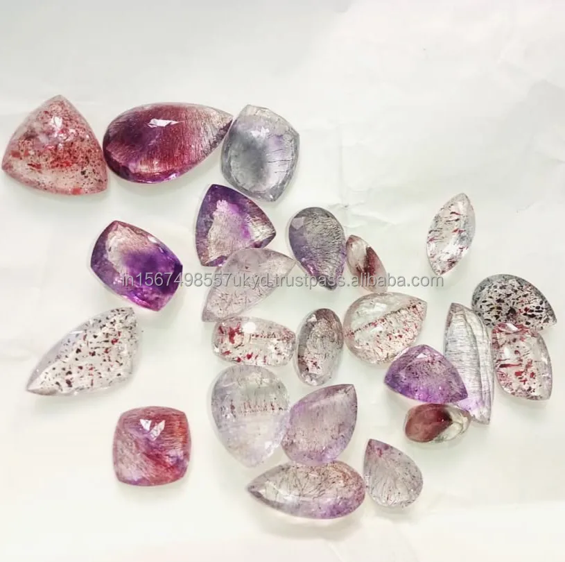 100% Natural Super Seven Loose Gemstone Wholesale Cabochon Loose Gemstone Natural Super Seven Gemstone For Use Jewelry Making