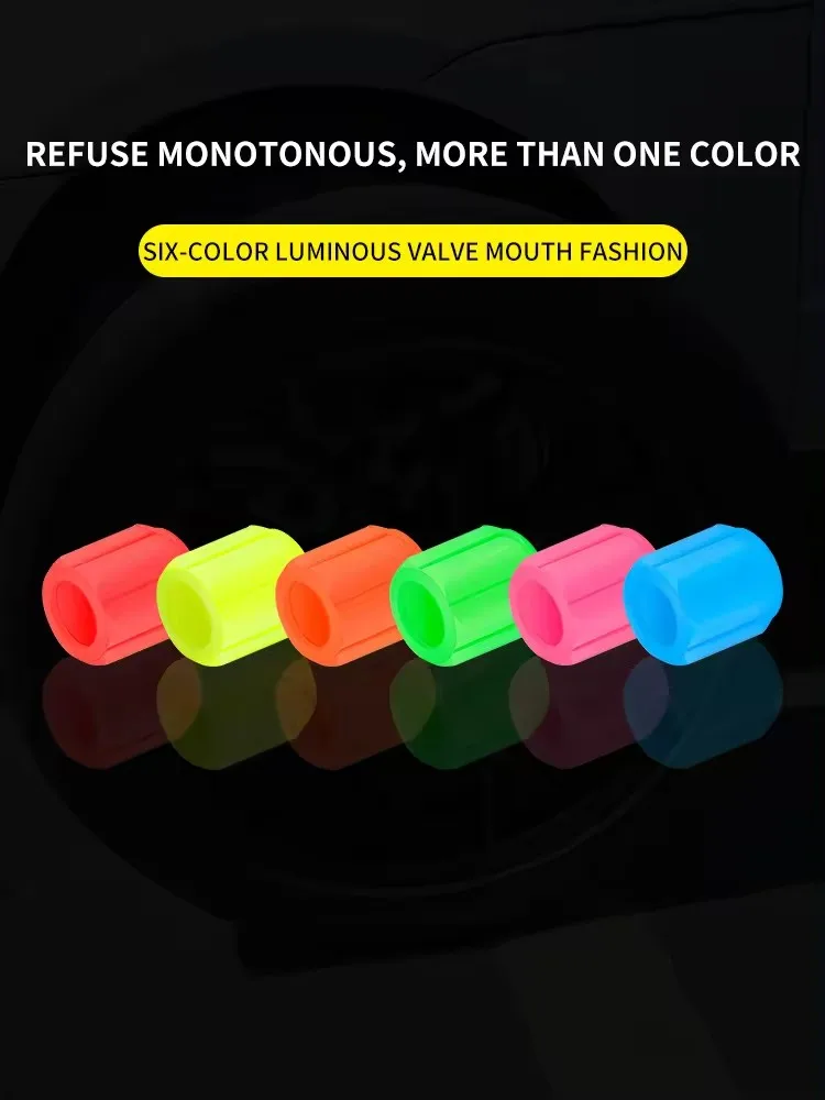 Universal Motorcycle Car Wheel Dust Auto Glow Tyre Stem Air Valve Cover Light Autoluminesceence Car Tire Valve light