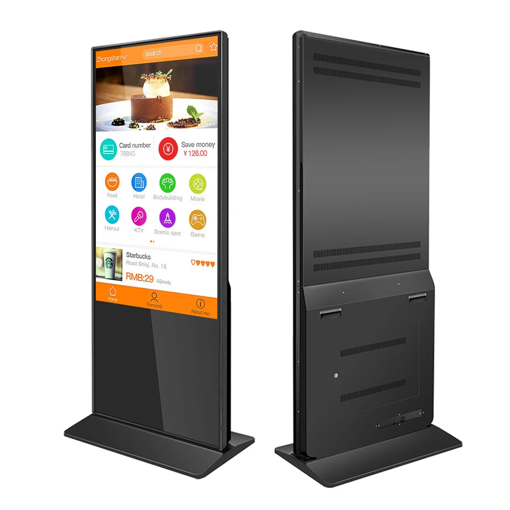 Floor standing kiosk advertising display digital signage price singapore player indoor LCD digital signage