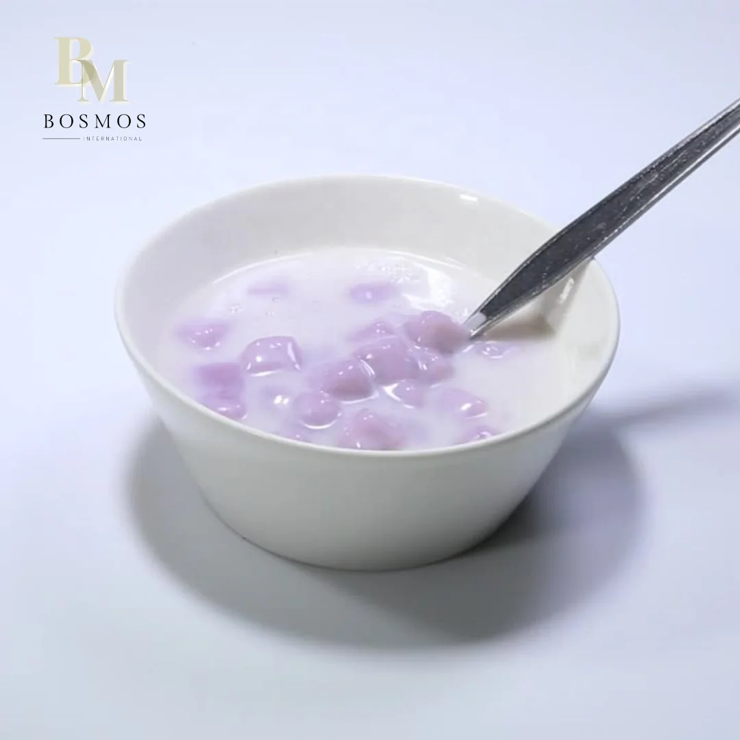 Bosmos_ Taro Pudding Powder 1kg- Best Taiwan Bubble Tea Supplier, Taro Pudding Powder
